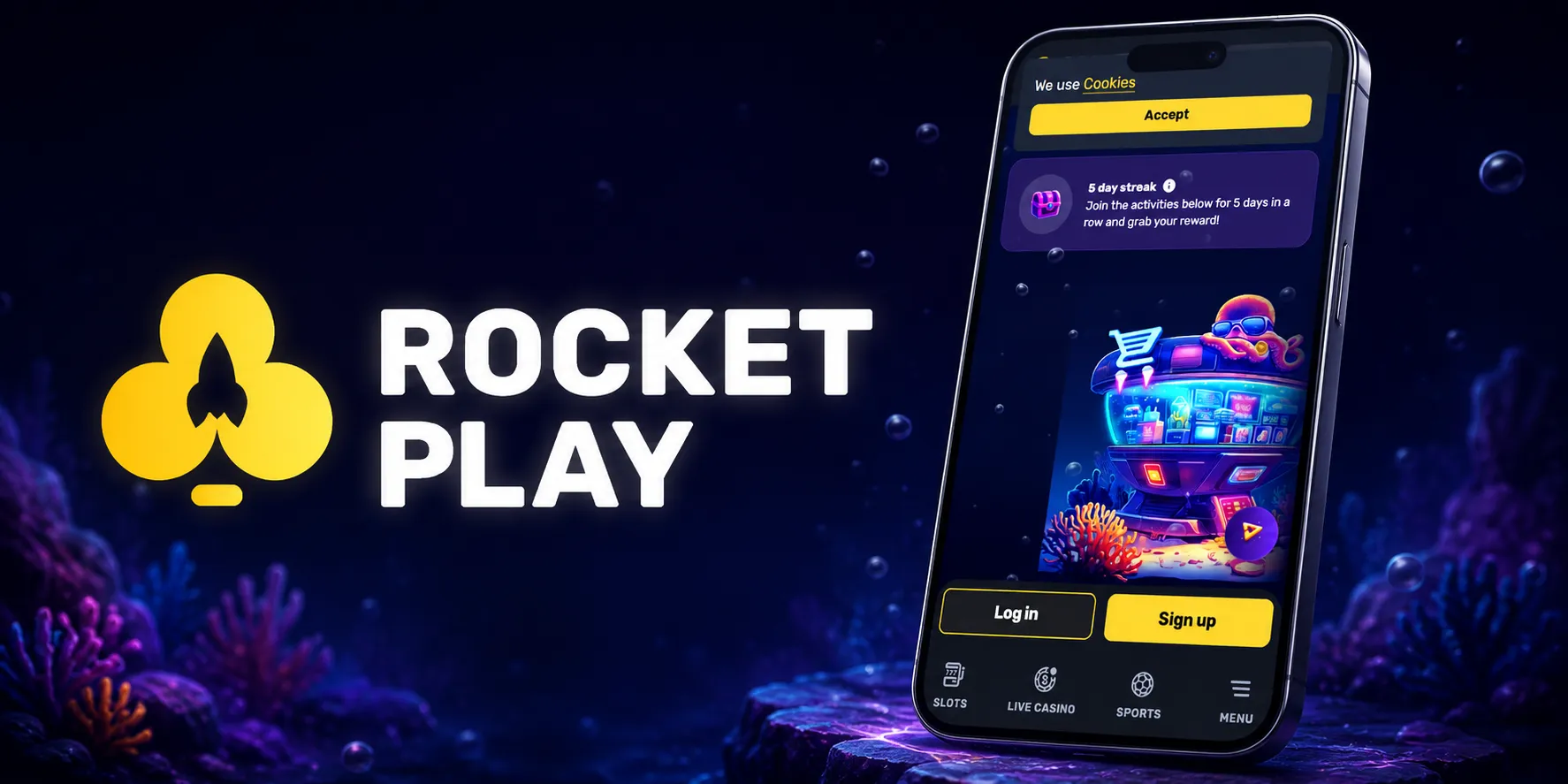 RocketPlay Casino App-Screenshot
